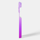 お名前とレターパープルピンクネオンケース iPhoneケース (左側面)