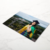 お名前と写真の大学院ダークフォイル発表 箔招待状 (回転した状態)