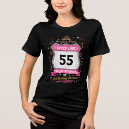 お名前と年齢入りスピード制限バースデーギフト | 誕生日おめでとう トライブレンドTシャツ