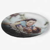 お名前と日付を入れた写真台本 ペーパープレート (アングル)