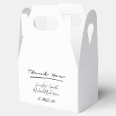 お名前と日付を入れた特別な感謝の気持ちを伝えるギフトボックス フェイバーボックス (オープン)