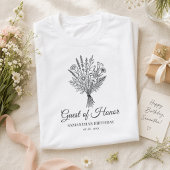お名前と日付入りフラワーバースデーパーティー Tシャツ
