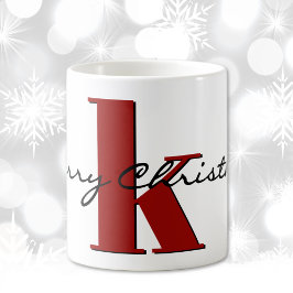 お名前と1月の誕生石ガーネットでメリークリスマス コーヒーマグカップ