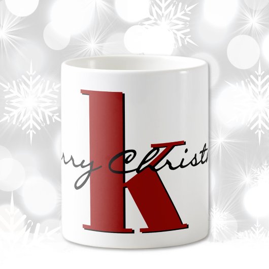 お名前と1月の誕生石ガーネットでメリークリスマス コーヒーマグカップ