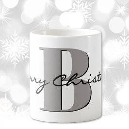 お名前と10月の誕生石オパールでメリークリスマス コーヒーマグカップ