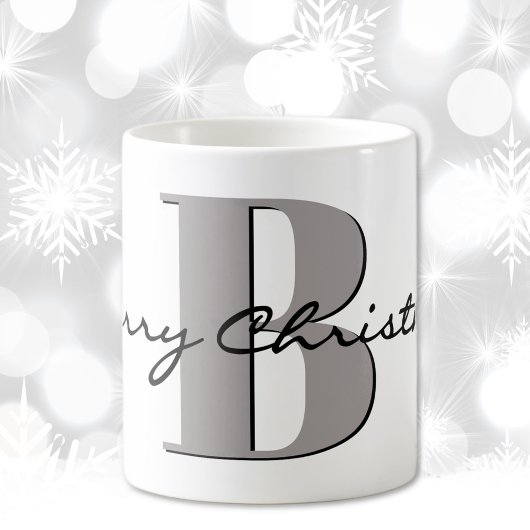 お名前と10月の誕生石オパールでメリークリスマス コーヒーマグカップ