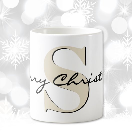 お名前と6月の誕生石パールのクリスマスグッズ | メリークリスマス コーヒーマグカップ