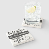 お名前のお飲み物のコーヒーを入れる前にトーキーを使わない ストーンコースター (横)
