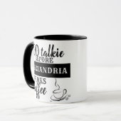 お名前のお飲み物のコーヒーを入れる前にトーキーを使わない マグカップ (正面左)