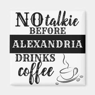 お名前のお飲み物のコーヒーを入れる前にトーキーを使わない マグネット
