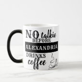 お名前のお飲み物のコーヒーを入れる前にトーキーを使わない モーフィングマグカップ (左)