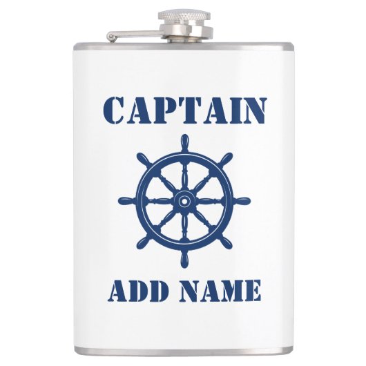 お名前のキャプテン・フラスコ船ホイールヘルム フラスク (正面)
