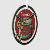 お名前のクリスマスドラム オーナメント (正面)