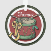 お名前のクリスマスドラム オーナメント (裏面)