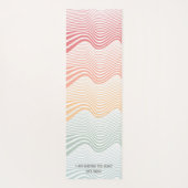 お名前のストライプ波色の文字 |スポーツ ヨガマット (裏面)