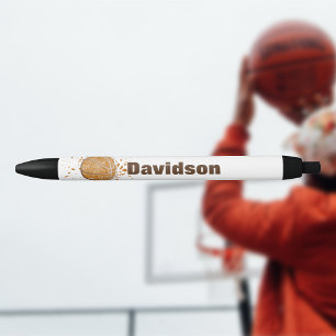 お名前のバスケットボール 黒ボールペン