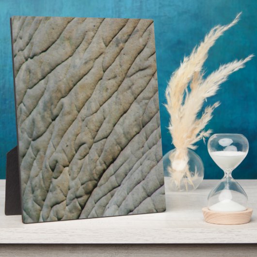 お名前のパーソナライズされたゾウの皮 フォトプラーク (側面)