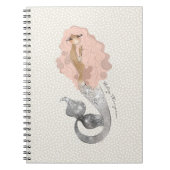 お名前のピンクの髪の美しい人魚 ノートブック (正面)