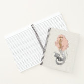 お名前のピンクの髪の美しい人魚 ノートブック (内部)