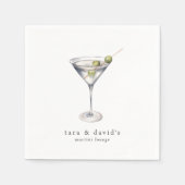 お名前のマティーニ カクテル ラウンジ スタンダードカクテルナプキン (正面)