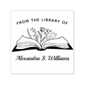 お名前の図書館から開帳した花 セルフインキングスタンプ (デザイン)