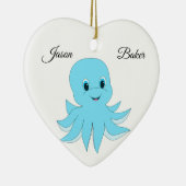 お名前の甘い青タコ セラミックオーナメント (右)
