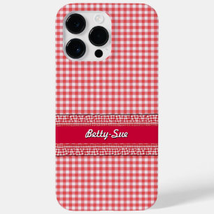 お名前の赤チェッカーケース Case-Mate iPhone 14 PRO MAXケース