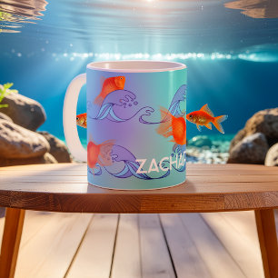 お名前の金魚 コーヒーマグカップ