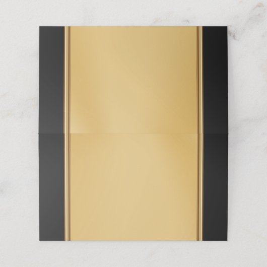 お名前の黒と金ゴールド空白のの配置カード プレイスカード (外部開封)