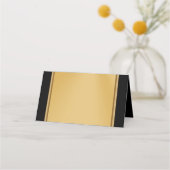 お名前の黒と金ゴールド空白のの配置カード プレイスカード (裏面)