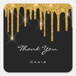 お名前の黒結婚金ゴールドドライモダンプ スクエアシール