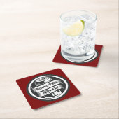 お名前はこちらロゴブルワリーテーマ スクエアペーパーコースター (インサイチュ)