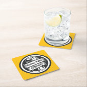 お名前はこちらロゴブルワリーテーマ スクエアペーパーコースター (インサイチュ)