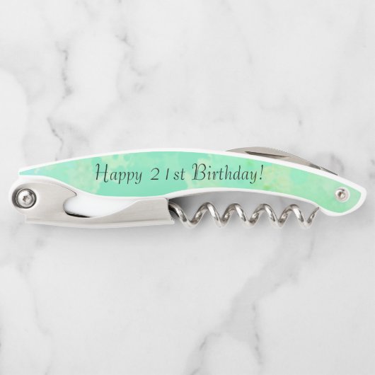 お名前はこちら誕生日おめでとう ソムリエナイフ (正面)