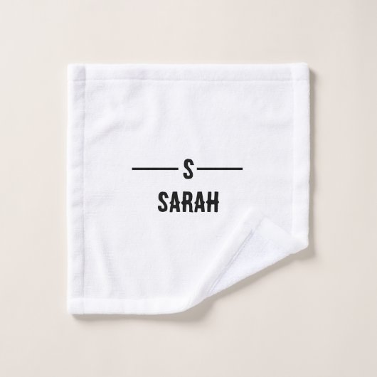 お名前はこちら – シンプルパーソナライズされたタオル ウォッシュタオル (ウォッシュタオル)