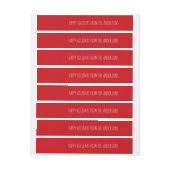 お名前はハッピーホリデー ラップアラウンド宛名ラベル (シート)