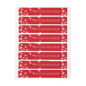 お名前はハッピーホリデー ラップアラウンド宛名ラベル (シート)