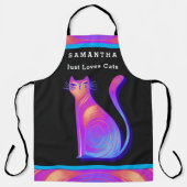 お名前は猫が可愛い引用文 エプロン (正面)