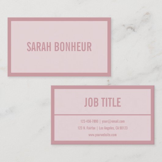 お名前または事業名 | ローズブラッシュ v2 名刺 (正面/裏面)