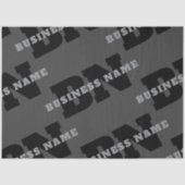 お名前または事業名 | 現代的な男性的なグレー 薄葉紙 (正面)