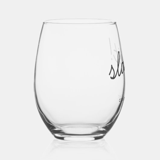 お名前やる気を起こさせるで引用文を殺す ステムなしワイングラス (右)