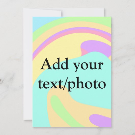 お名前やテキストを追加できるシンプルなアクリルマーブルデザイン シーズンカード (正面)