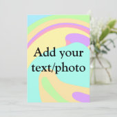 お名前やテキストを追加できるシンプルなアクリルマーブルデザイン シーズンカード (スタンド正面)