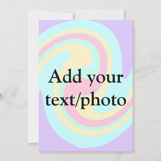 お名前やテキストを追加できるシンプルなアクリルマーブルデザイン 招待状 (正面)