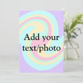 お名前やテキストを追加できるシンプルなアクリルマーブルデザイン 招待状 (スタンド正面)