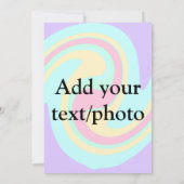 お名前やテキストを追加できるシンプルなアクリルマーブルデザイン 招待状 (裏面)