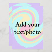 お名前やテキストを追加できるシンプルなアクリルマーブルデザイン 招待状 (正面/裏面)