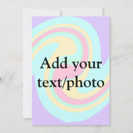 お名前やテキストを追加できるシンプルなアクリルマーブルデザイン 招待状