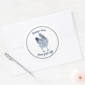 お名前を付けた生卵チキンヘン ラウンドシール (封筒)