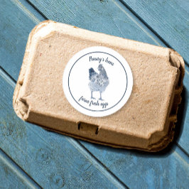 お名前を付けた生卵チキンヘン ラウンドシール